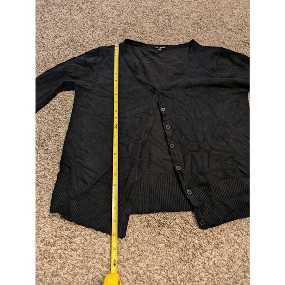 Vila Milano Women's Cardigan Sweater Black Size L Button Up Long Sleeve - Picture 6 of 6